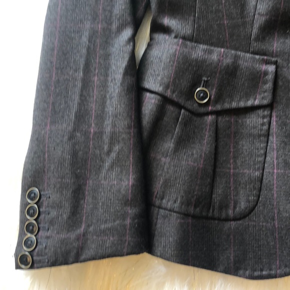 Banana Republic Wool Blazer Sz. 4 Brow Pink Lined - Picture 3 of 8